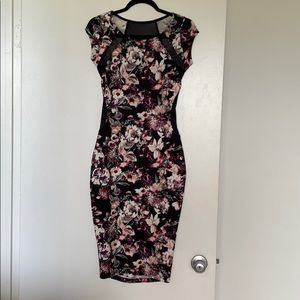 Floral Black Dress